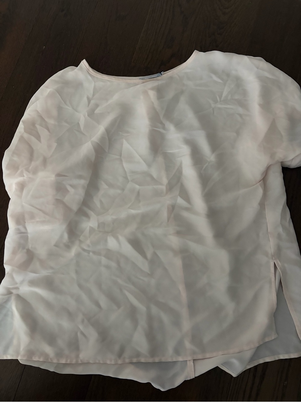 ASOS Pale Pink Short Sleeve Chiffon Top